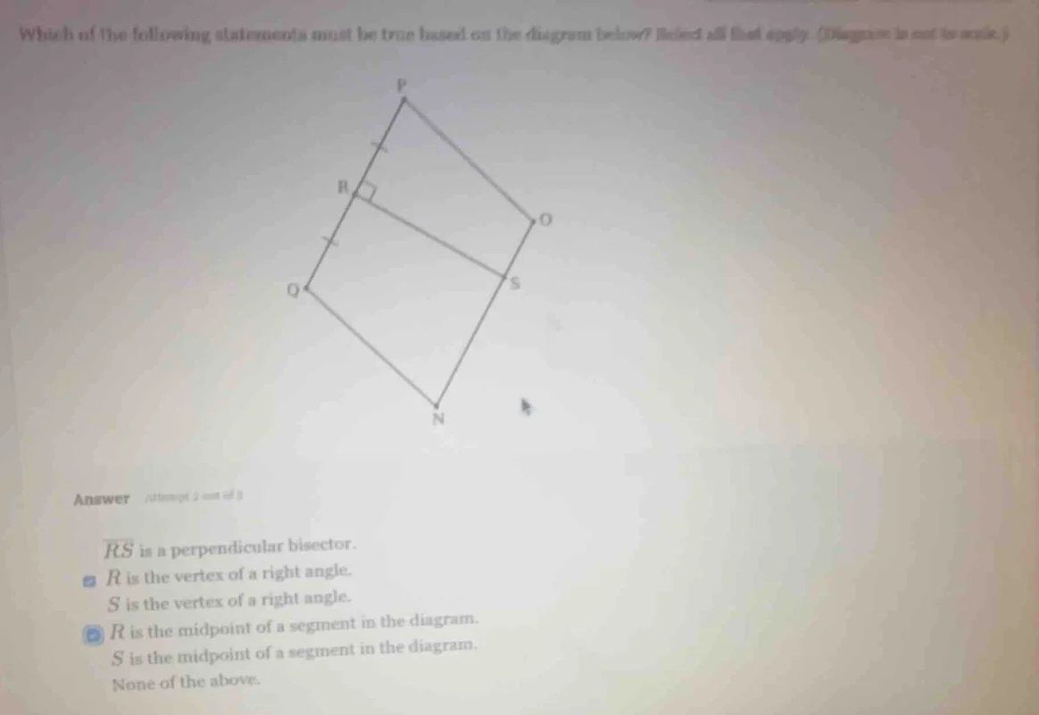 which of the following statements must be true based on the diagram bel…