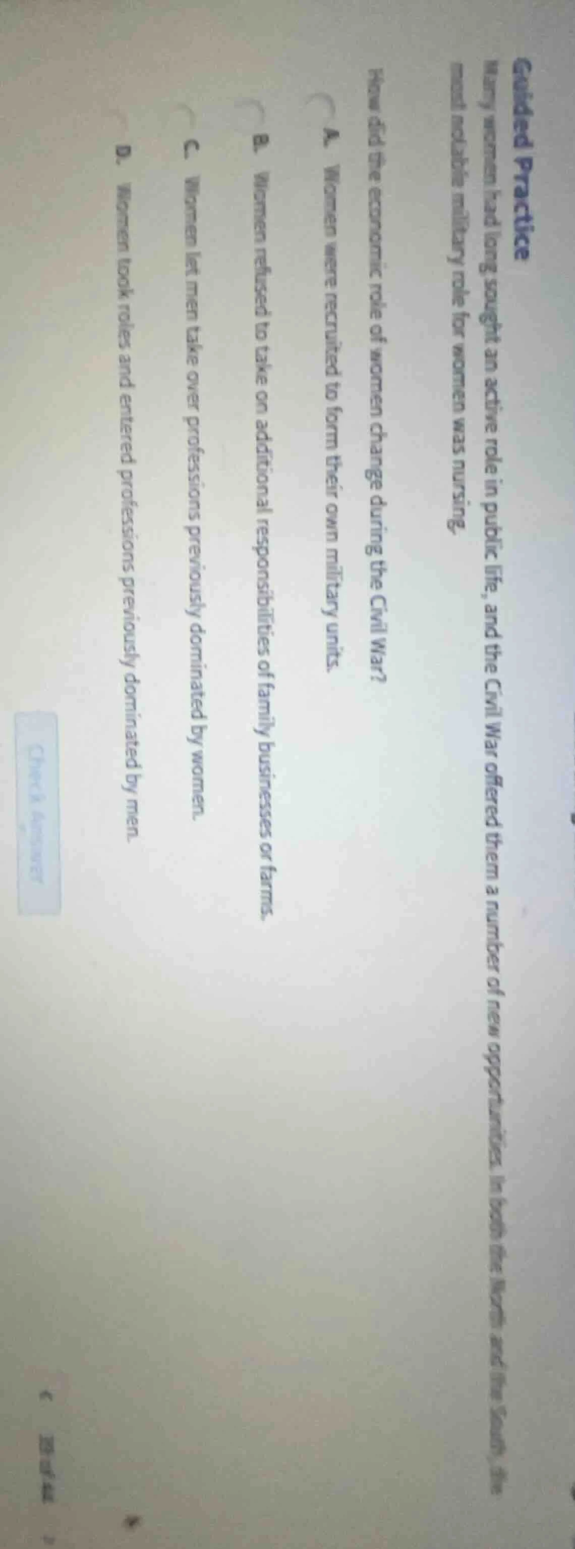 guided practice many women had long sought an active role in public lif…