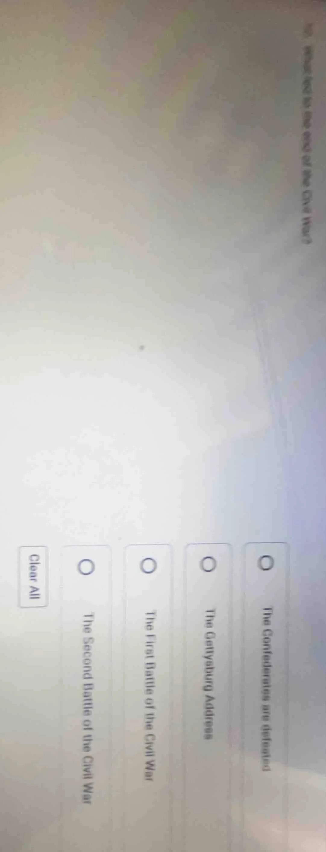 what led to the end of the civil war?clear all○ the confederates are de…