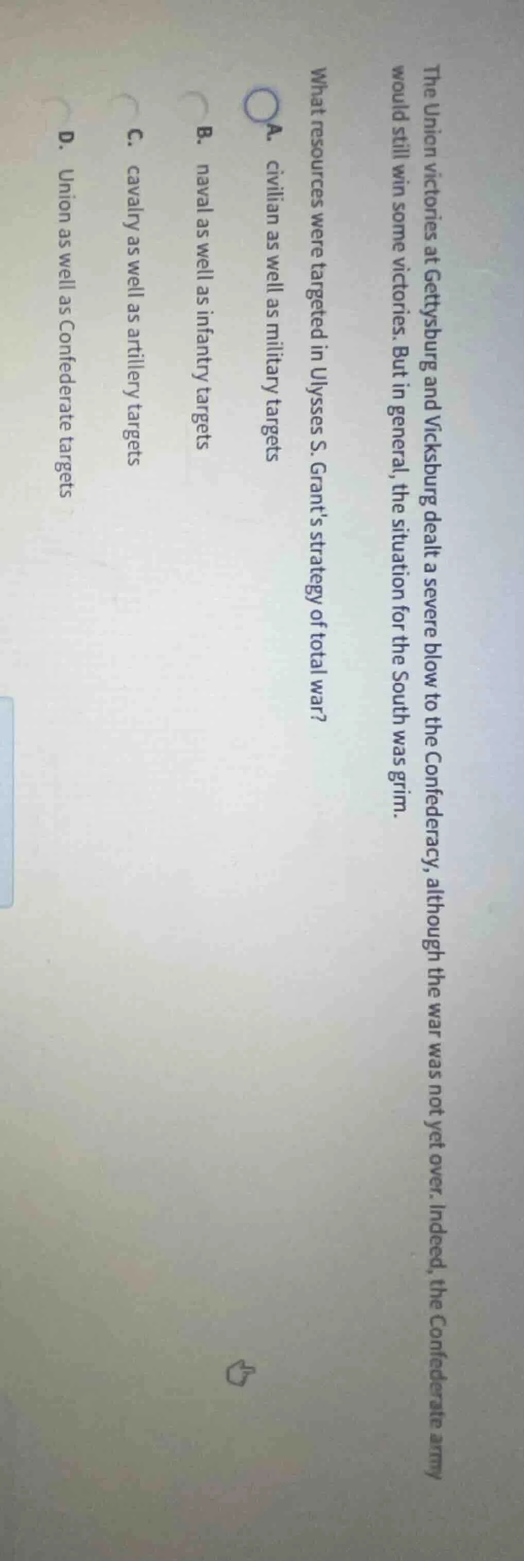 the union victories at gettysburg and vicksburg dealt a severe blow to …