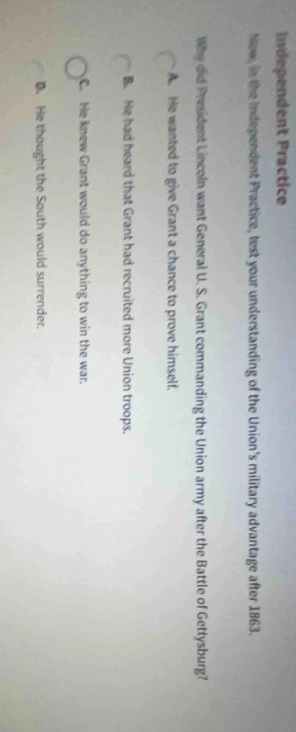 independent practice now, in the independent practice, test your unders…