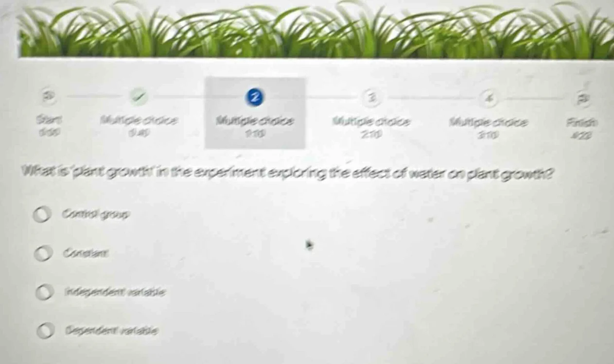 what is plant growth in the experiment exploring the effect of water on…
