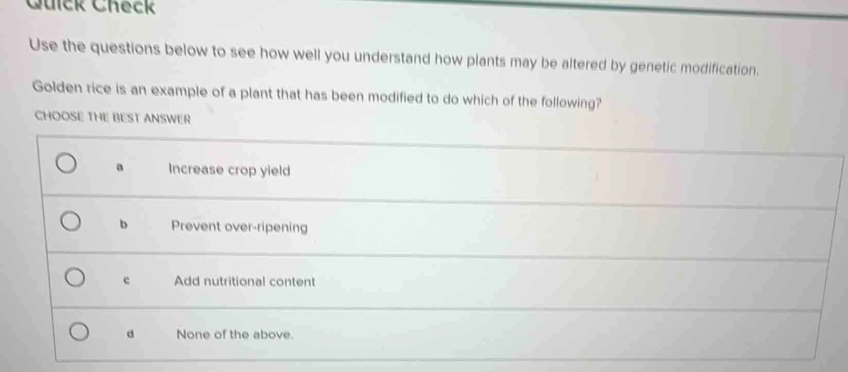 quick check use the questions below to see how well you understand how …