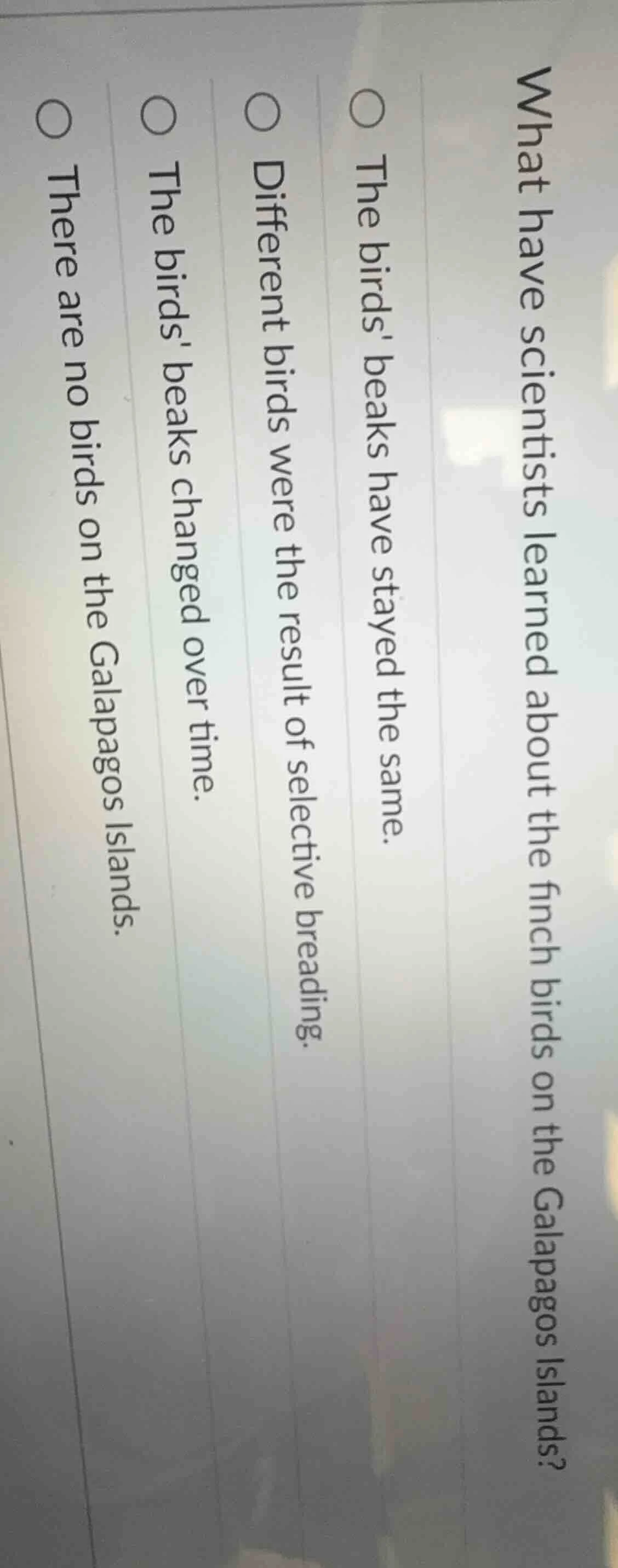 what have scientists learned about the finch birds on the galapagos isl…