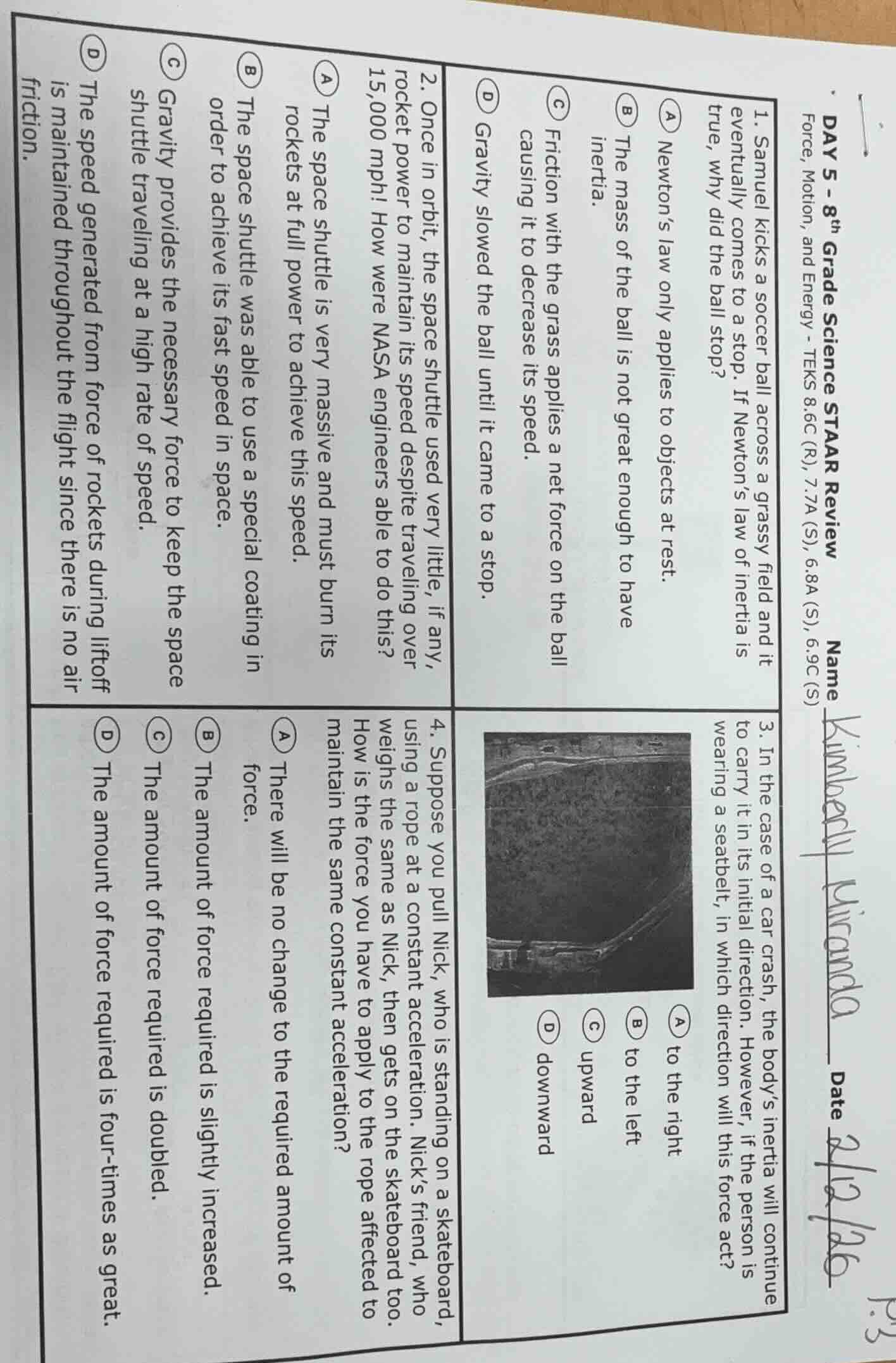 day 5 - 8th grade science staar reviewname kimberly mirandadate 2/12/26…