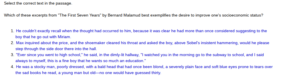 select the correct text in the passage. which of these excerpts from \t…