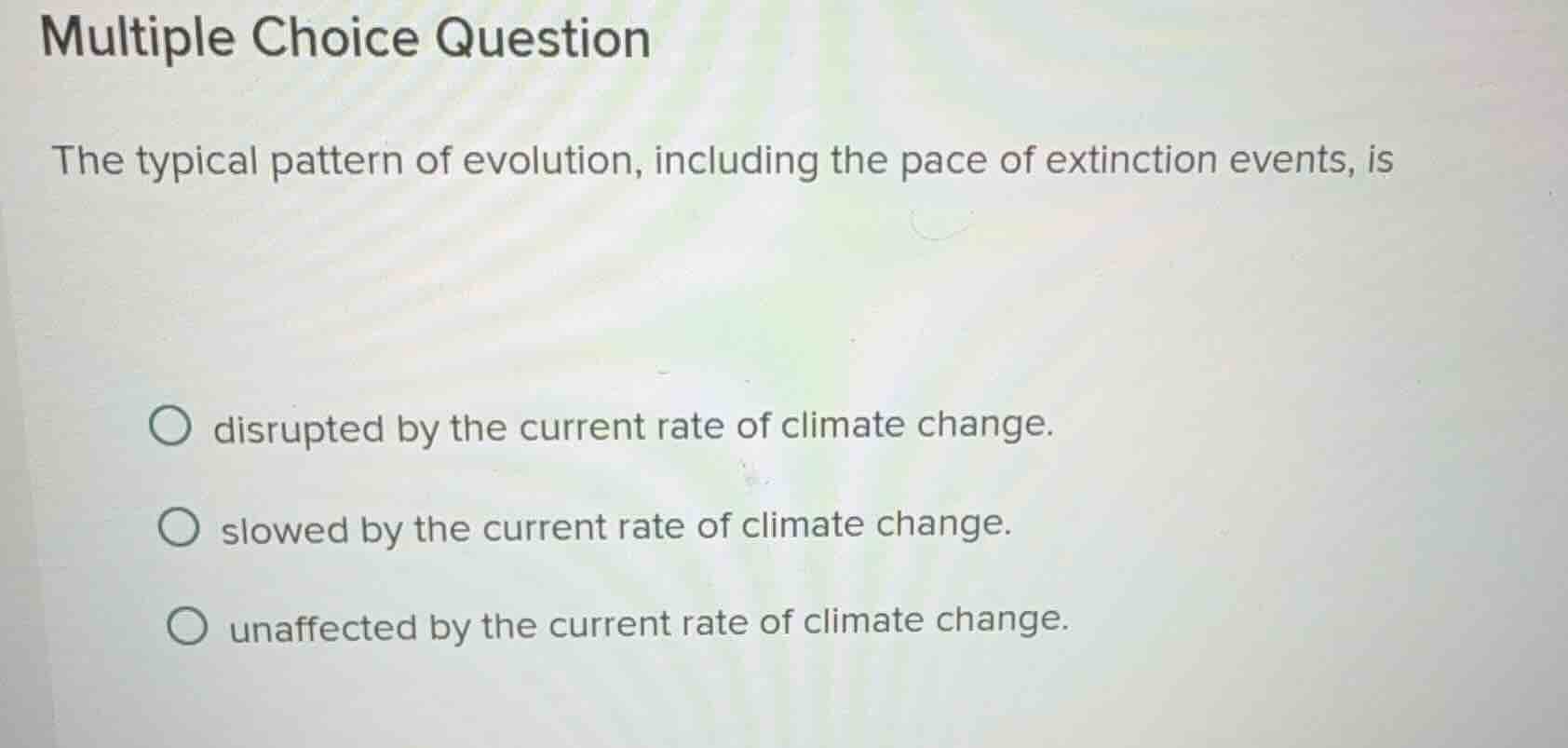 multiple choice question the typical pattern of evolution, including th…
