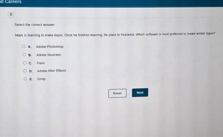 2 select the correct answer. mark is learning to make logos. once he fi…