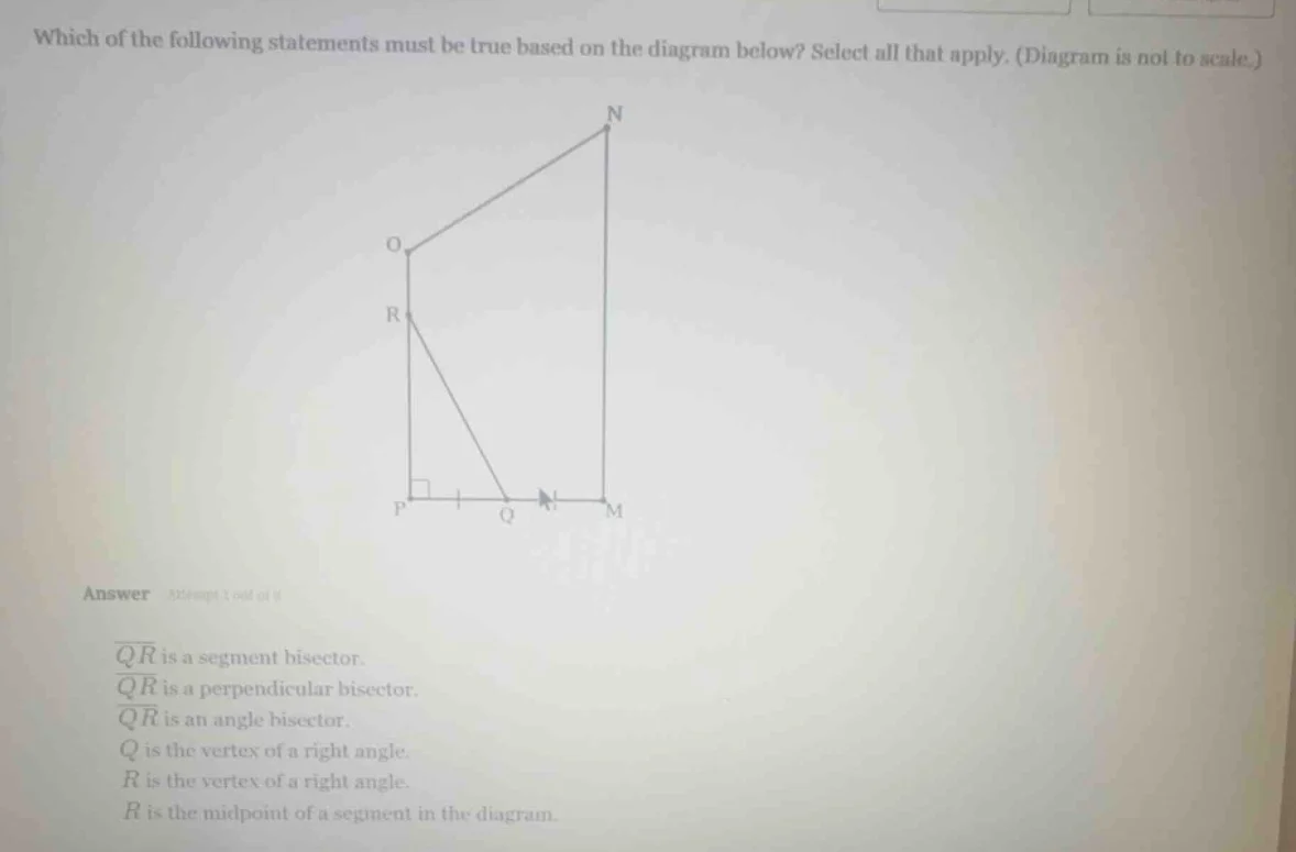 which of the following statements must be true based on the diagram bel…