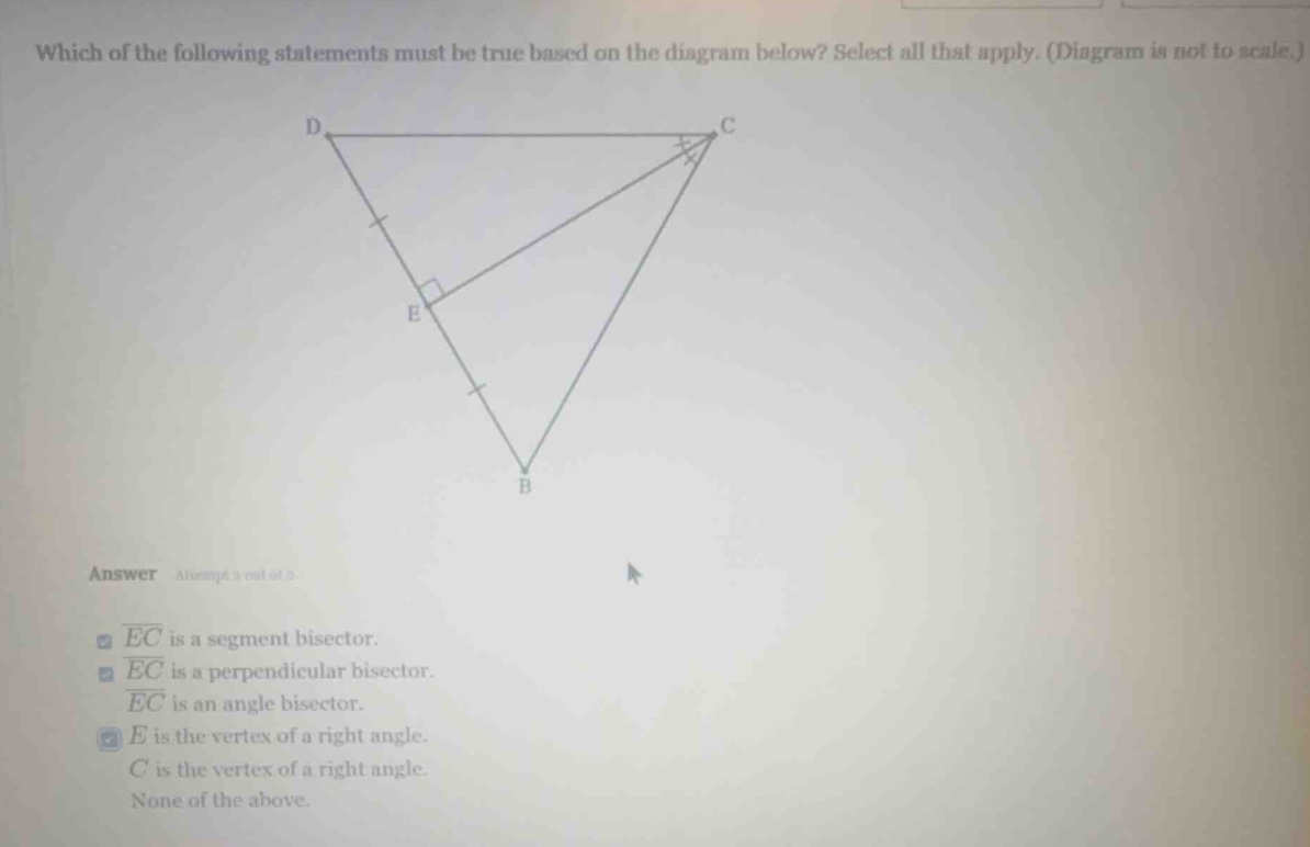 which of the following statements must be true based on the diagram bel…