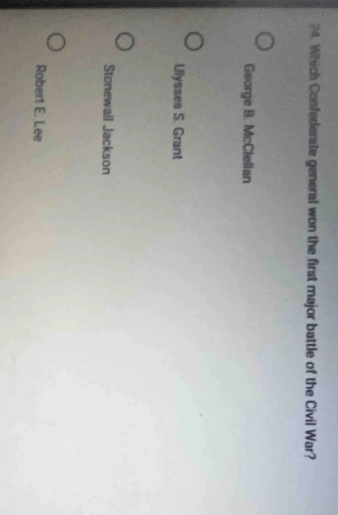 24. which confederate general won the first major battle of the civil w…