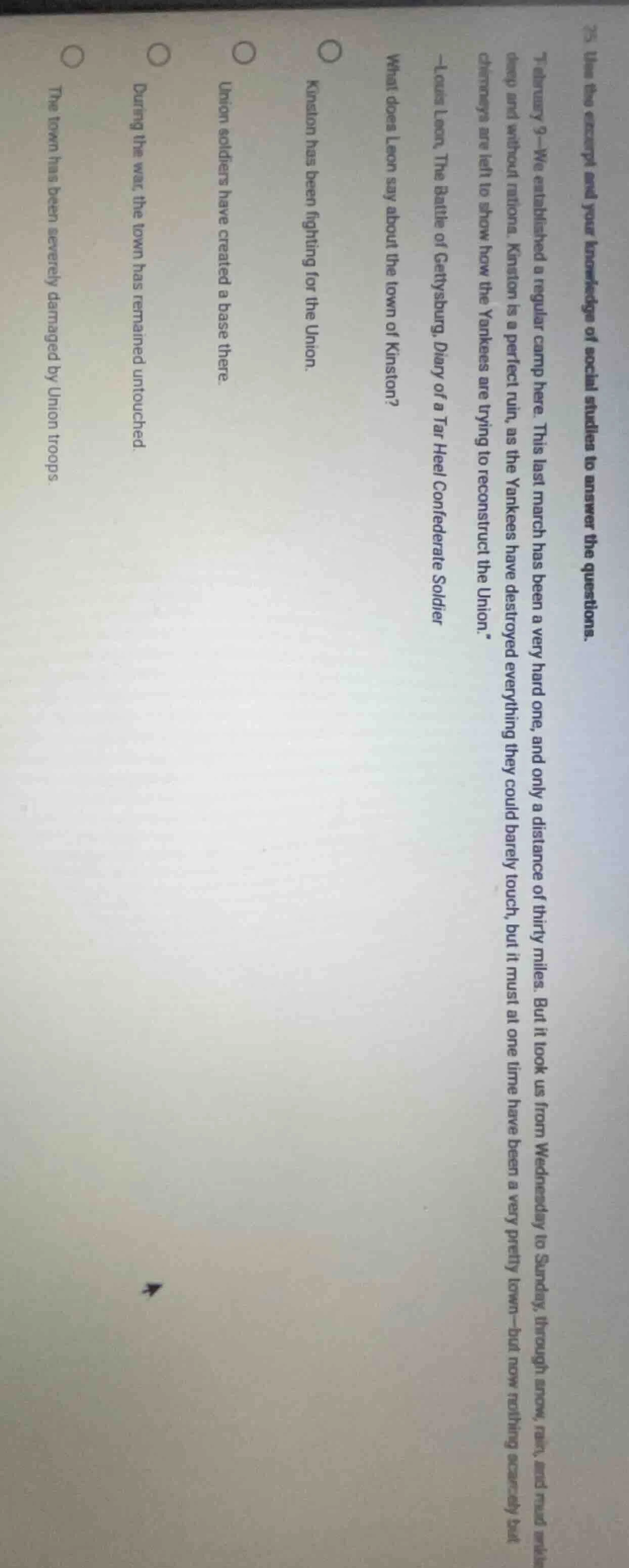 25. use the excerpt and your knowledge of social studies to answer the …