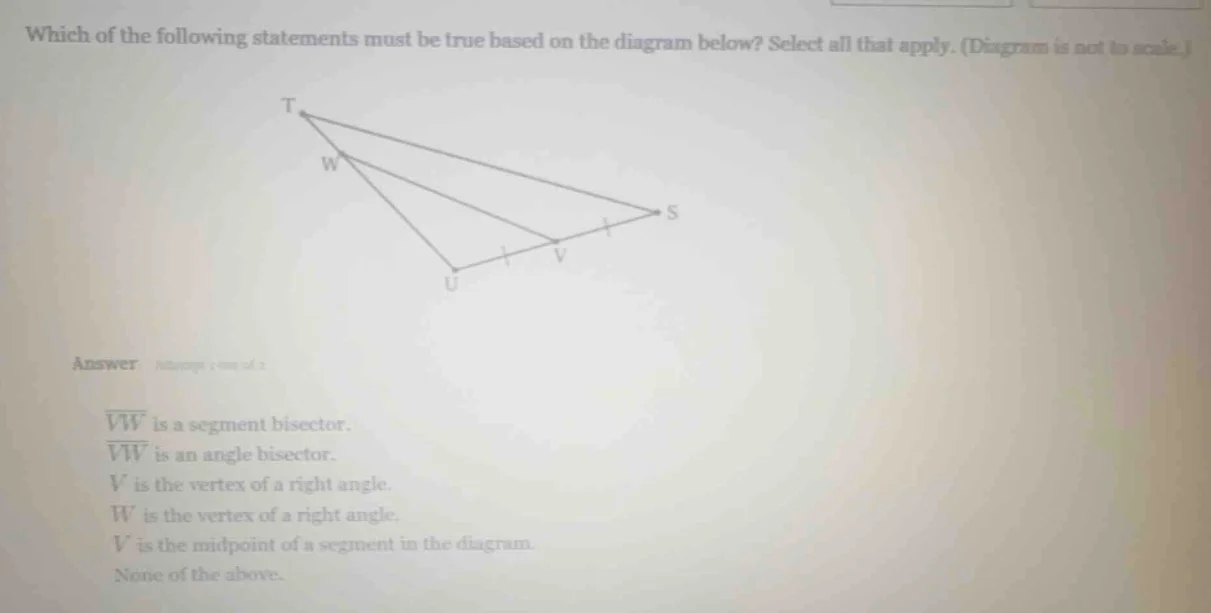 which of the following statements must be true based on the diagram bel…