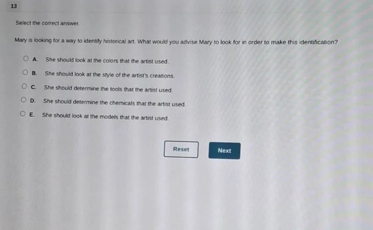 13 select the correct answer. mary is looking for a way to identify his…