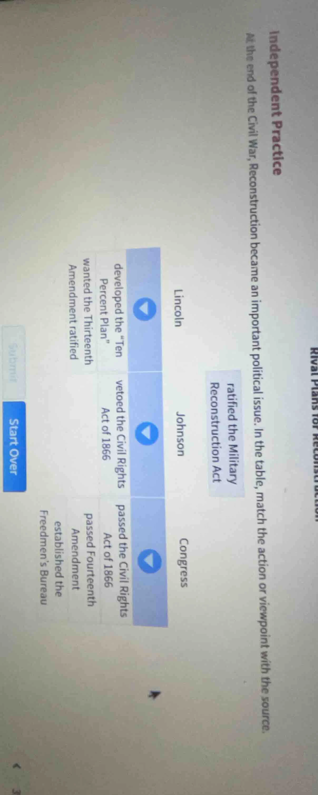 independent practice rival plans for reconstruction at the end of the c…