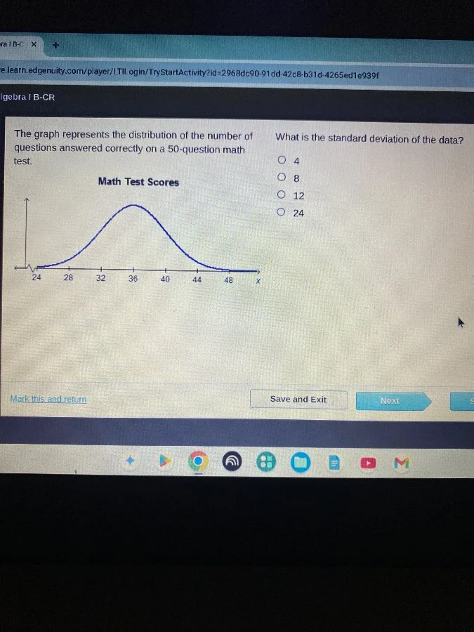 the graph represents the distribution of the number of questions answer…