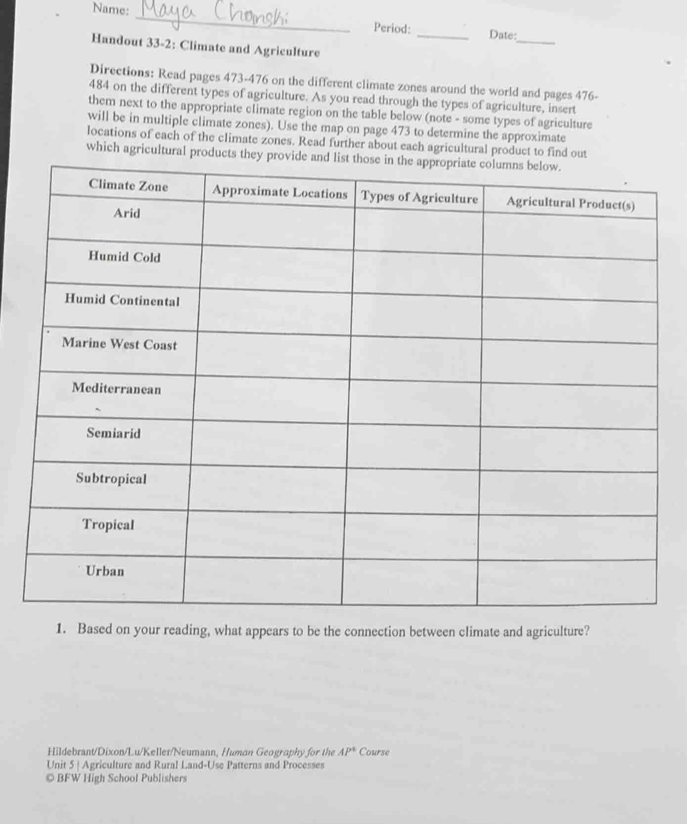 name: maya changhiperiod: ______ date:______handout 33-2: climate and a…