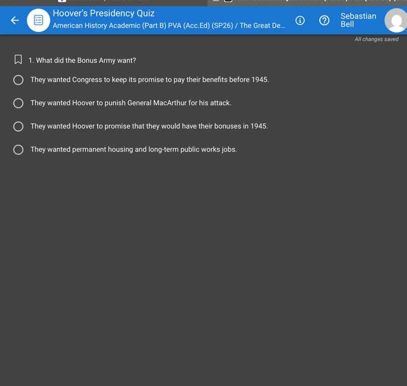 hoovers presidency quiz american history academic (part b) pva (acc:ed)…