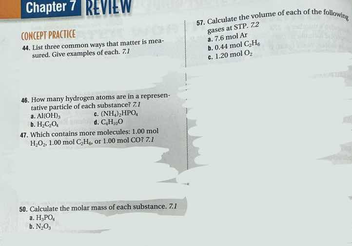 chapter 7 review concept practice 44. list three common ways that matte…