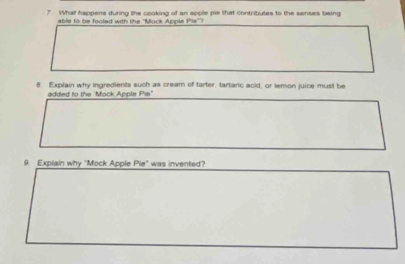 7. what happens during the cooking of an apple pie that contributes to …