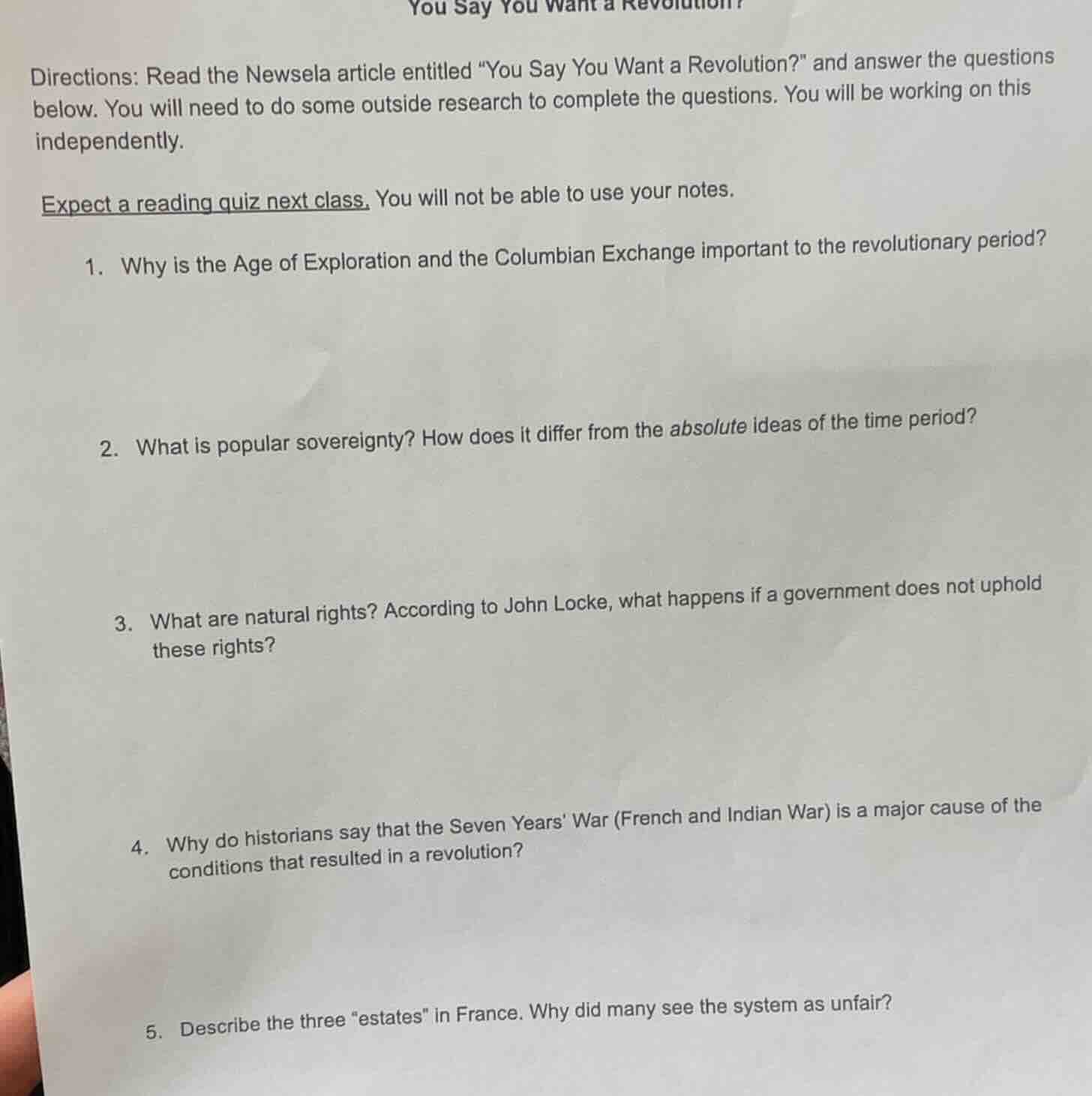 you say you want a revolution?directions: read the newsela article enti…