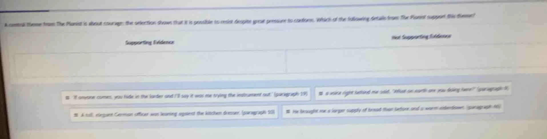 a central theme from the pianist is about courage: the selection shows …