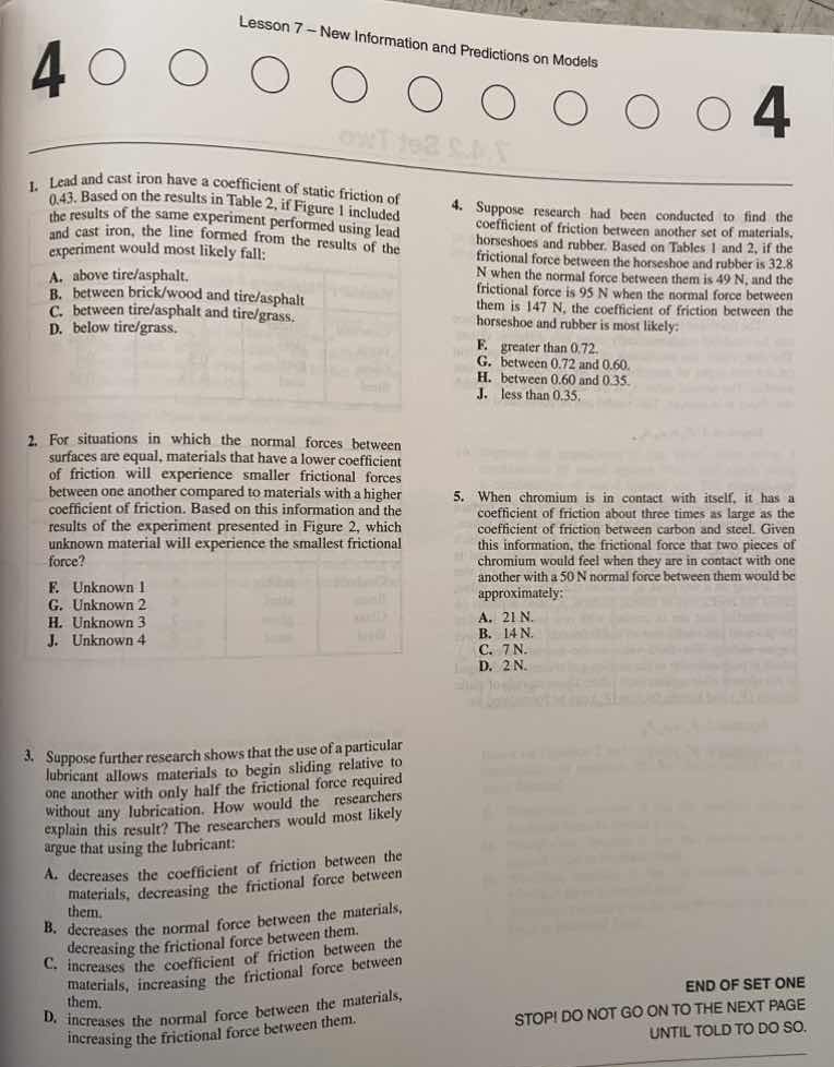 lesson 7 – new information and predictions on models1. lead and cast ir…