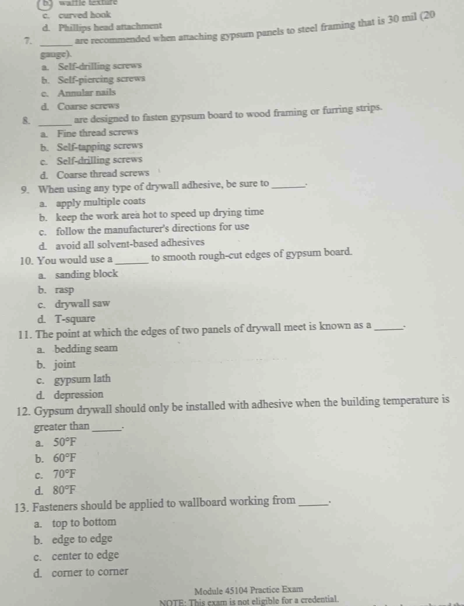 (b) waffle texture c. curved hook d. phillips head attachment 7. ______…