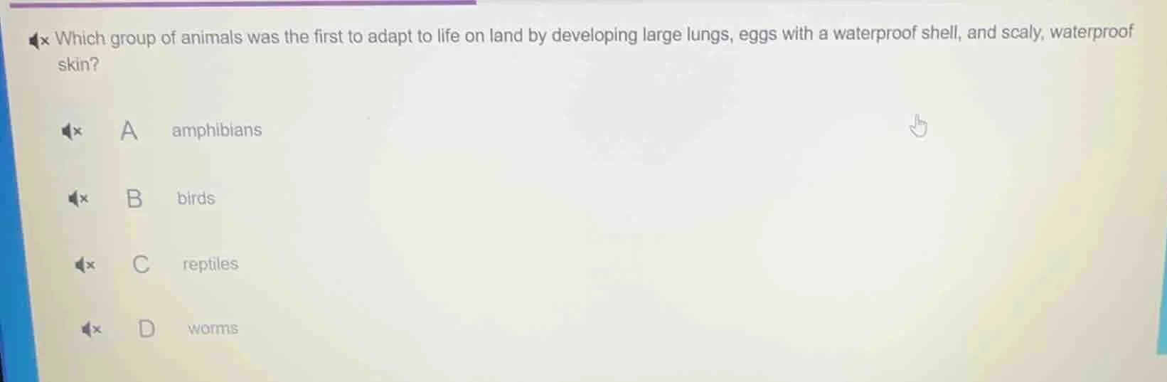 which group of animals was the first to adapt to life on land by develo…