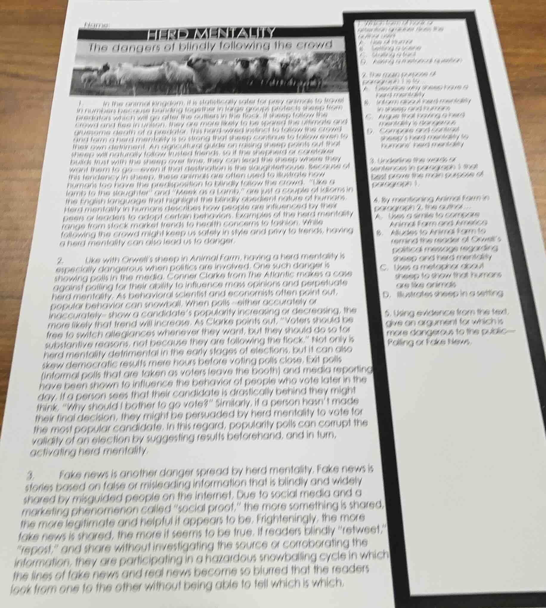 name:herd mentalitythe dangers of blindly following the crowd1. in the …