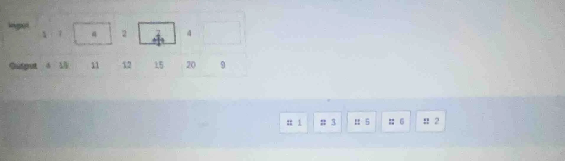 input 1 7 4 2 7 4 output 4 19 11 12 15 20 9