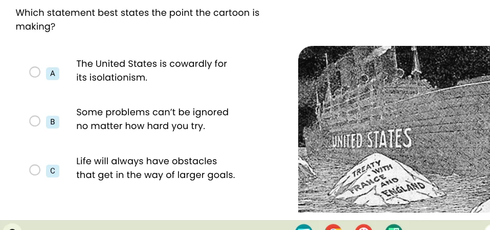 which statement best states the point the cartoon is making? a the unit…