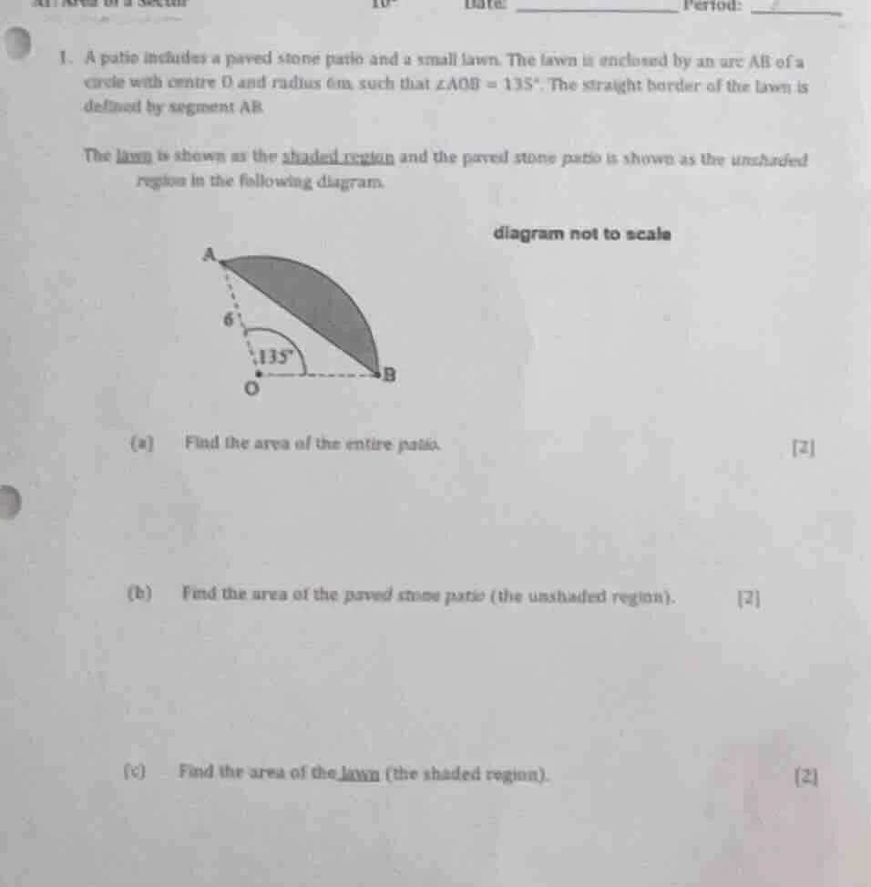 1. a patio includes a paved stone patio and a small lawn. the lawn is e…