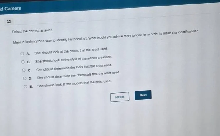 12 select the correct answer. mary is looking for a way to identify his…