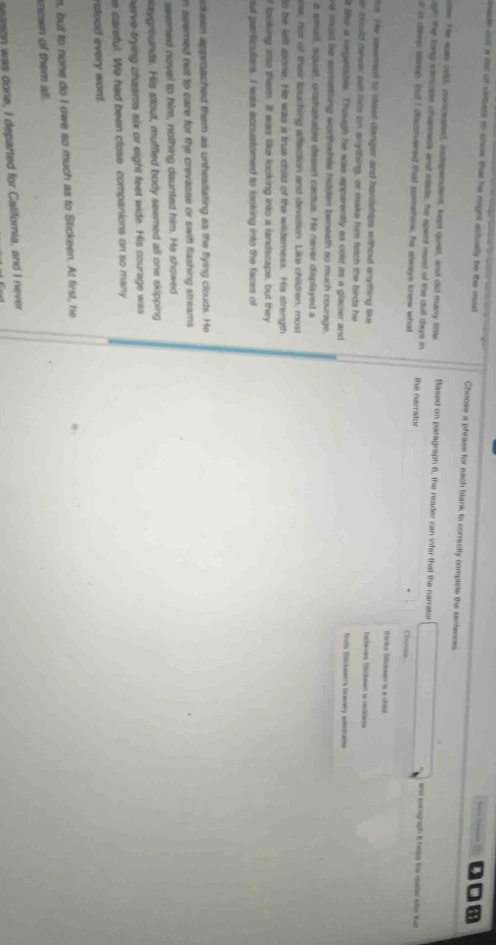 he was cold, concentrated, independent, kept quiet, and did many little…