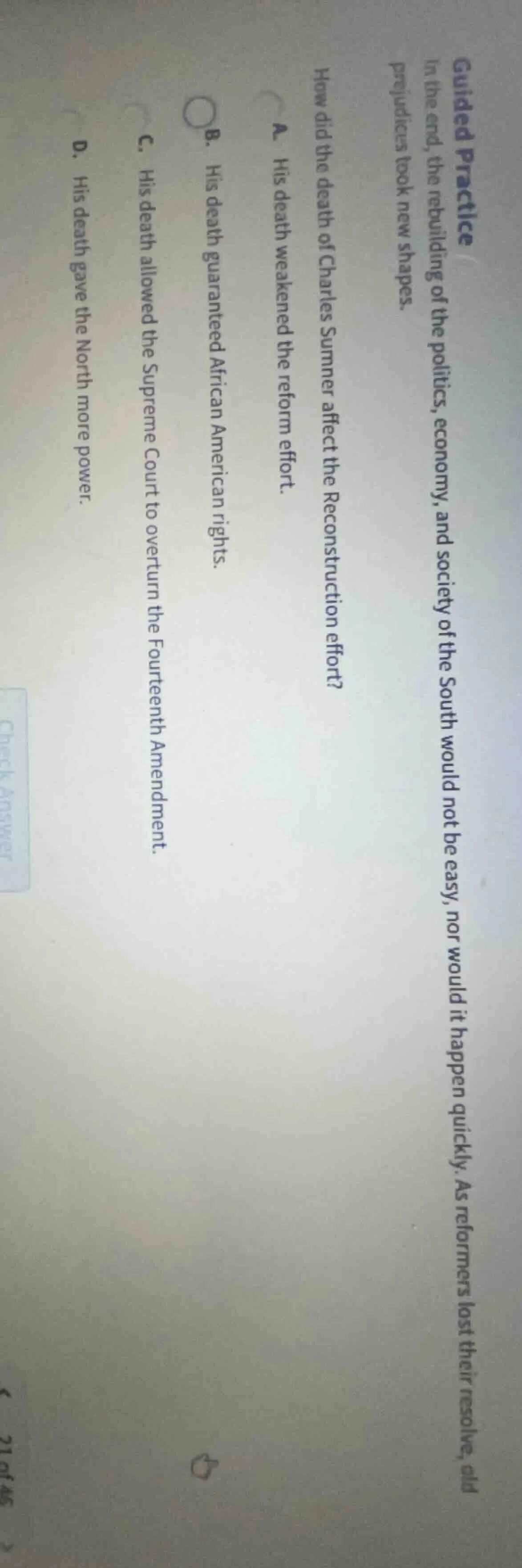 guided practice in the end, the rebuilding of the politics, economy, an…