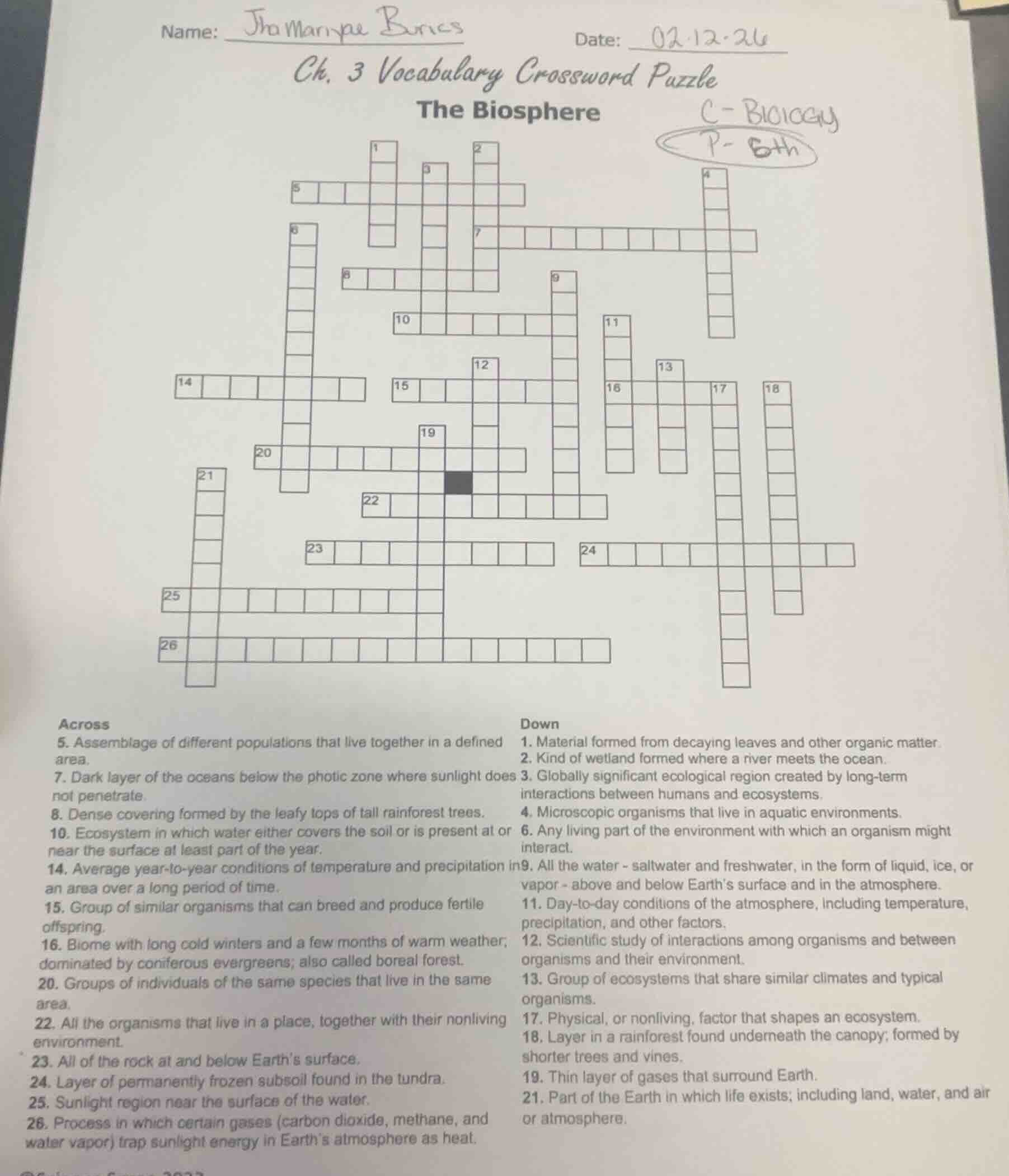 name: jhamaryse bricesdate: 02.12.26ch. 3 vocabulary crossword puzzleth…