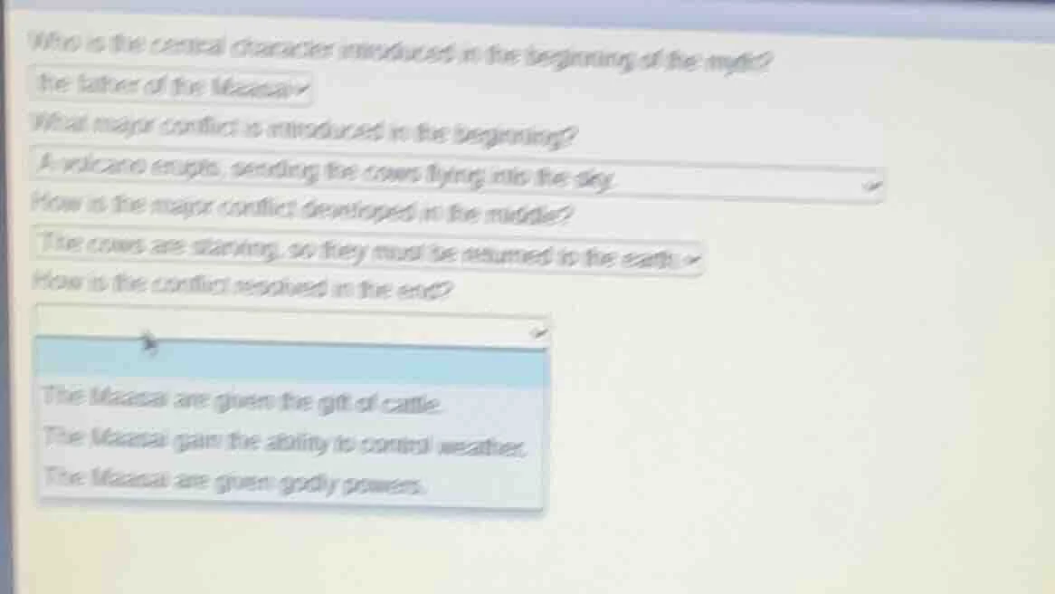 who is the central character introduced in the beginning of the myth?th…