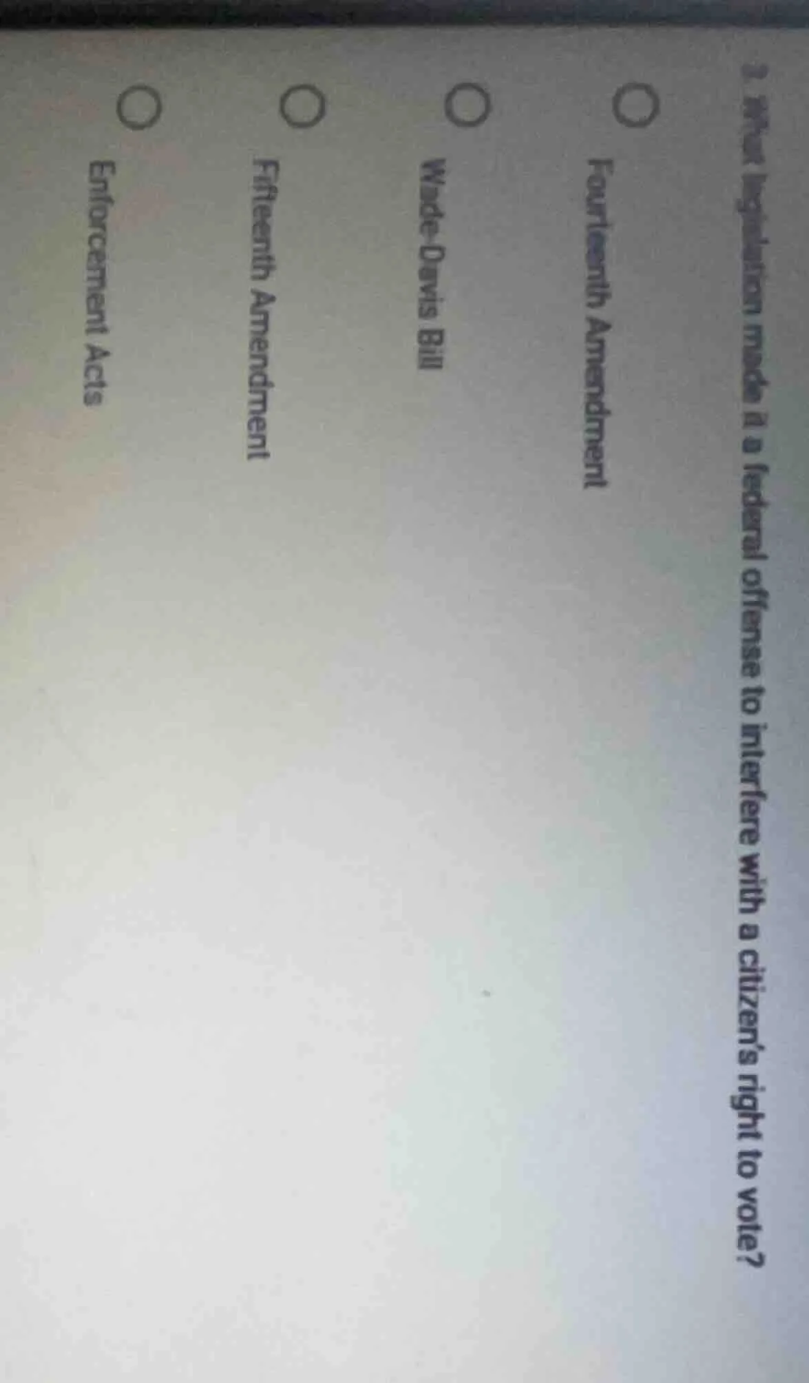 3. what legislation made it a federal offense to interfere with a citiz…