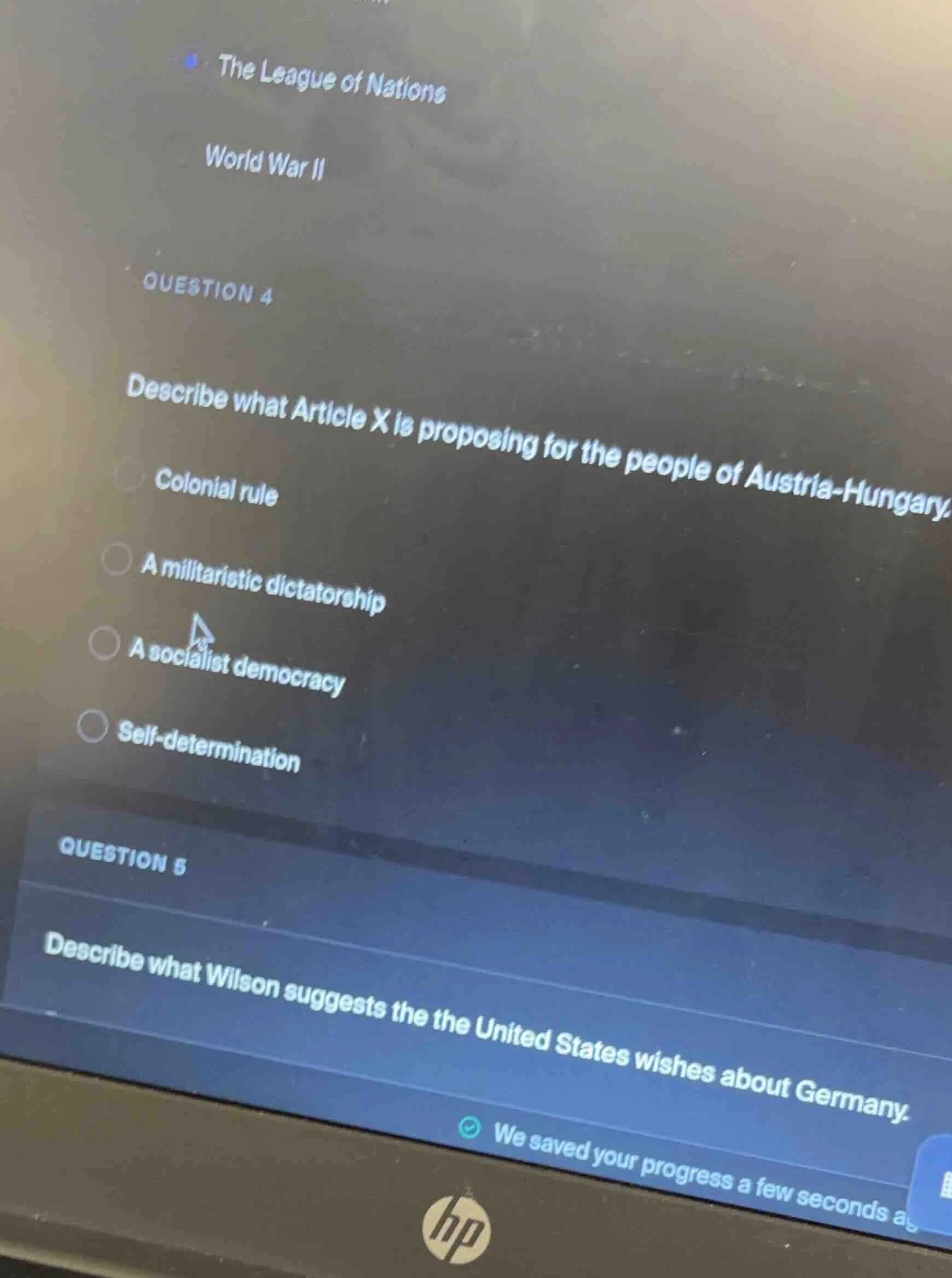 the league of nations world war ii question 4 describe what article x i…