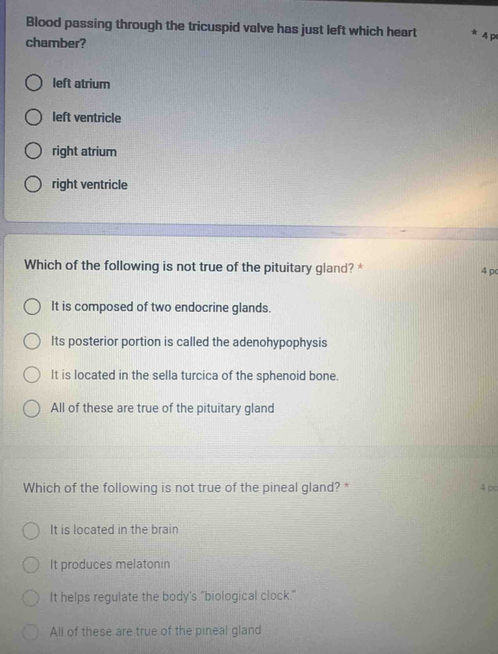 blood passing through the tricuspid valve has just left which heart cha…