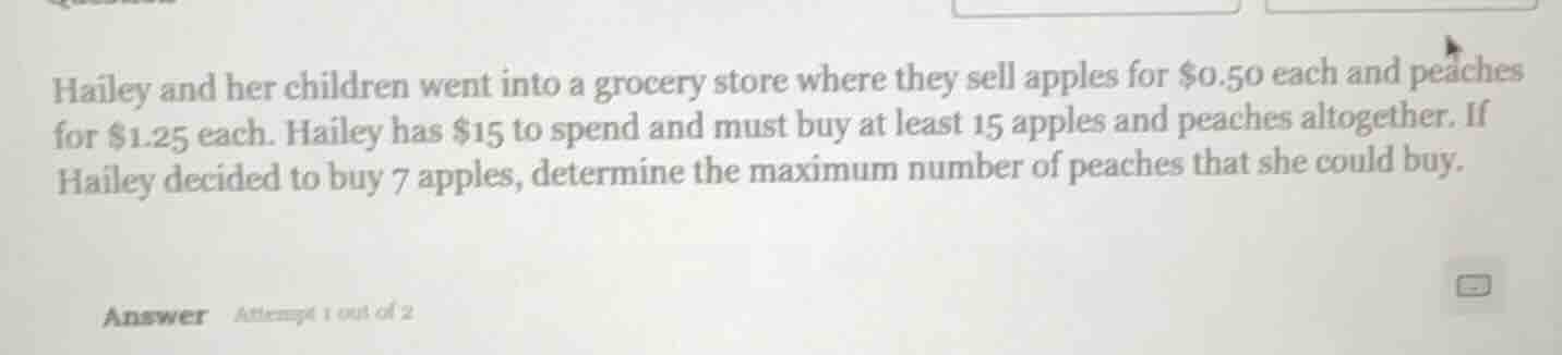 hailey and her children went into a grocery store where they sell apple…