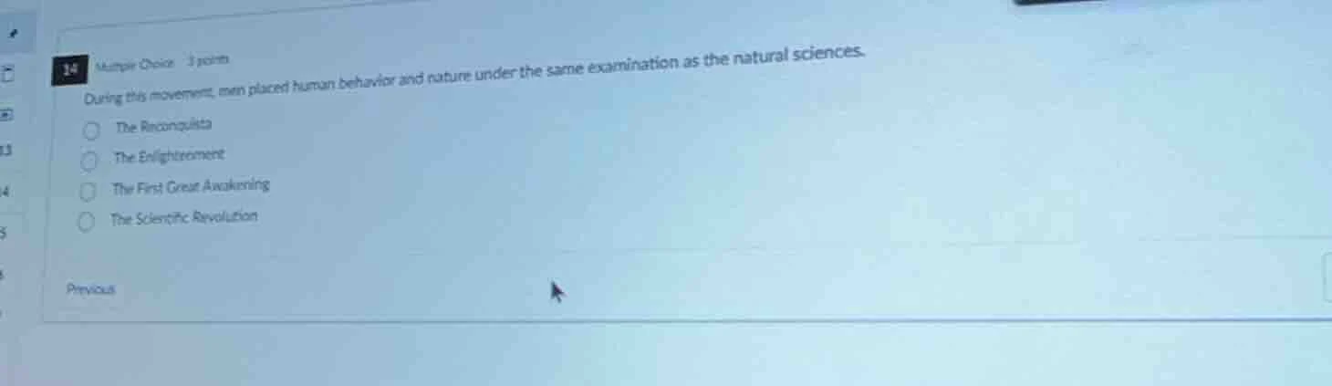 14 multiple choice 3 points during this movement, men placed human beha…