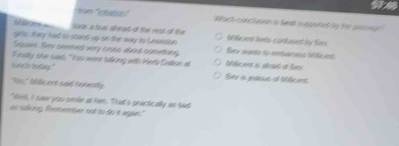 from \initiated\millicent took a bus ahead of the rest of the girls; th…