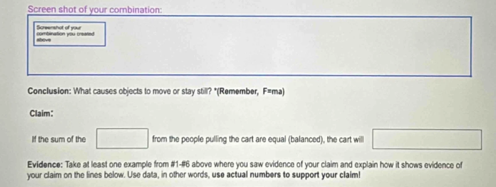 screen shot of your combination: screenshot of your combination you cre…