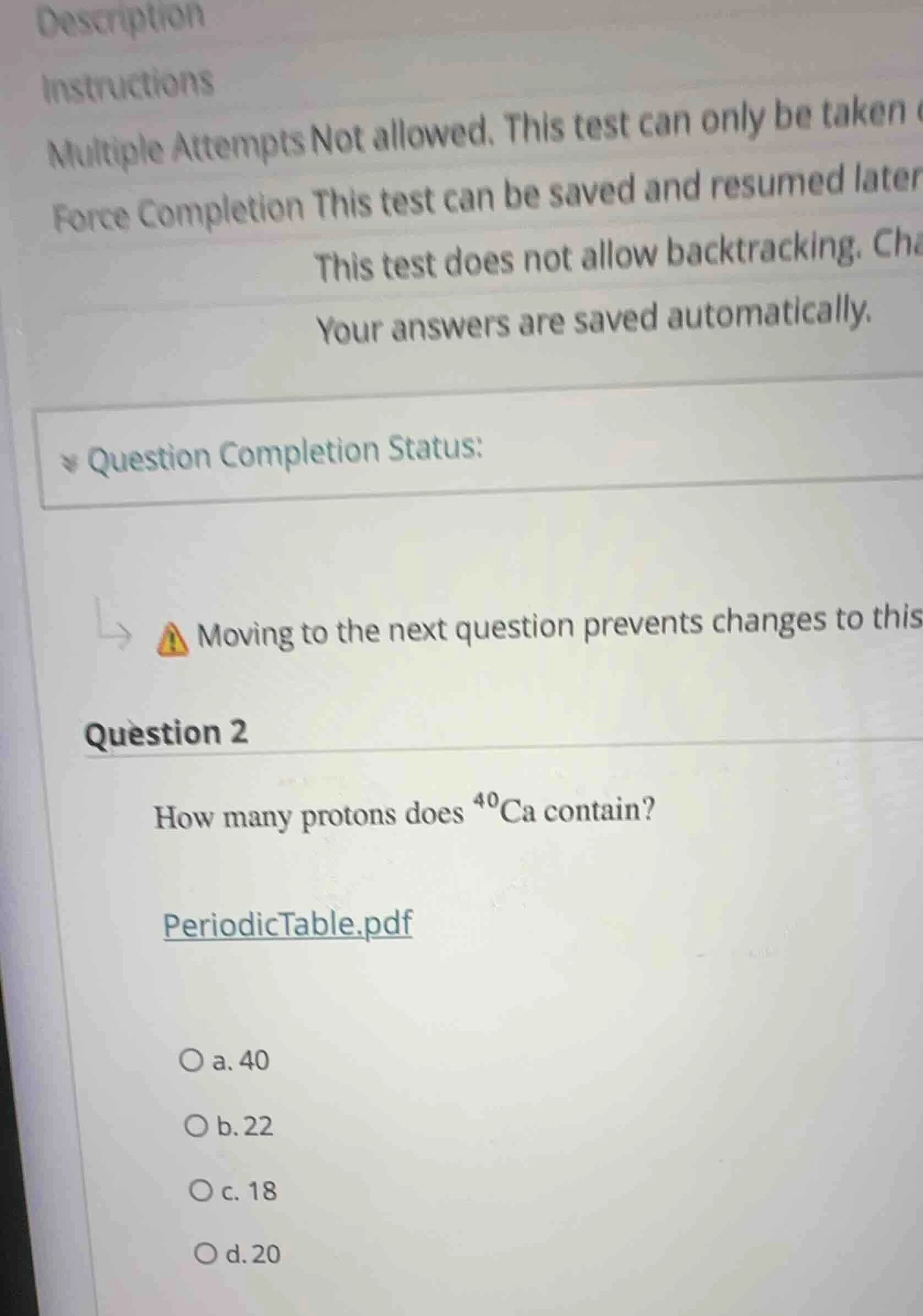 description instructions multiple attempts not allowed. this test can o…