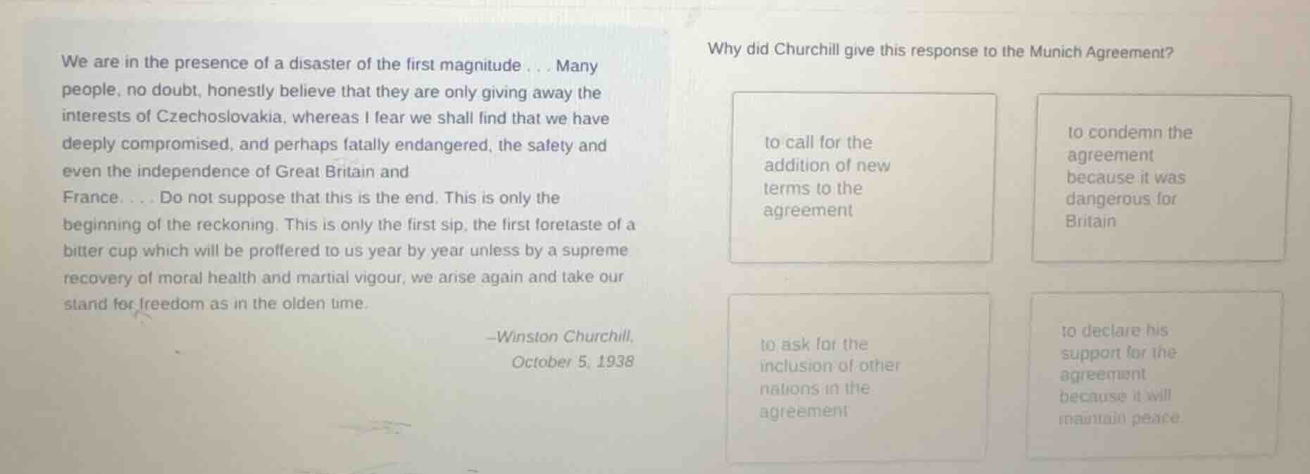 we are in the presence of a disaster of the first magnitude . . . many …