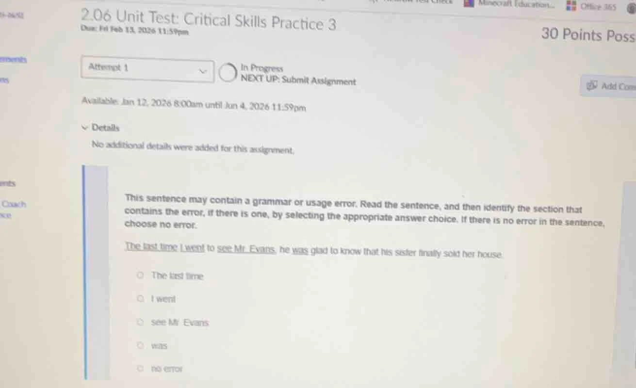 2.06 unit test: critical skills practice 3 due: fri feb 13, 2026 11:59p…