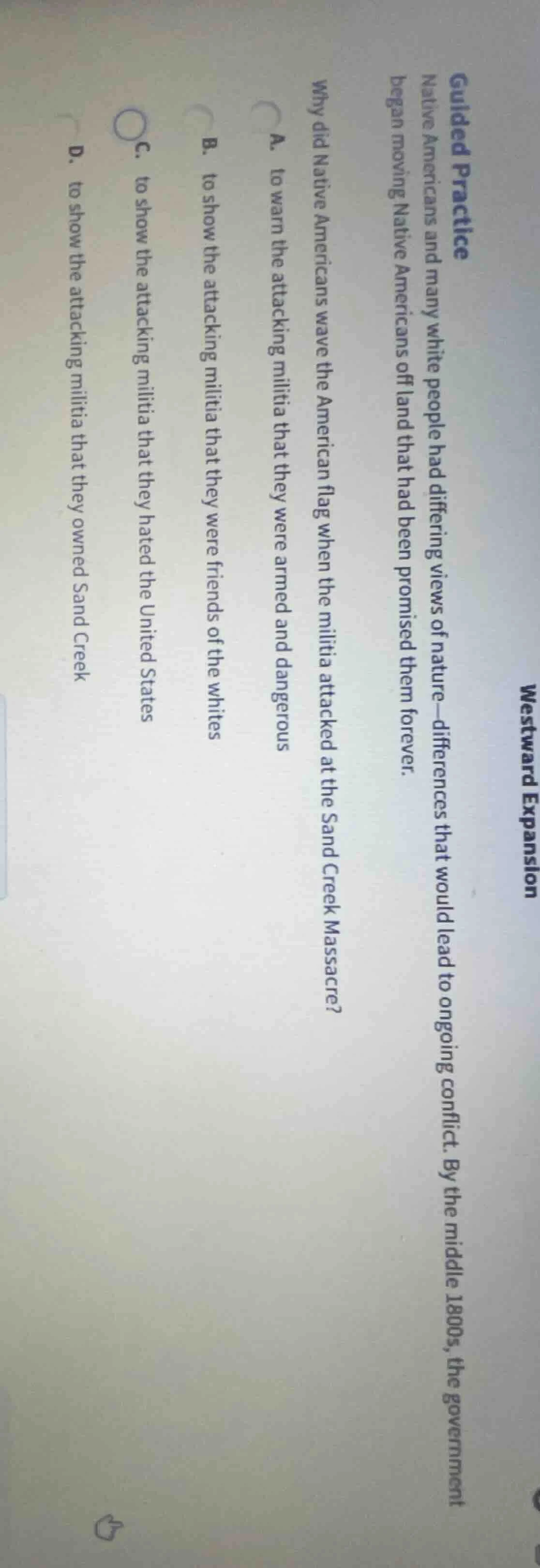 westward expansion guided practice native americans and many white peop…