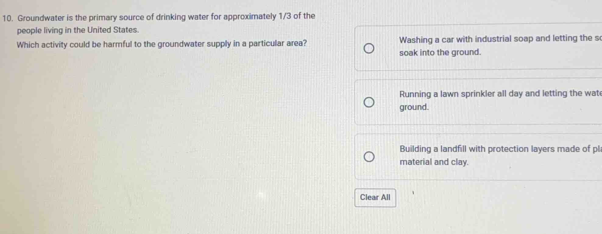 10. groundwater is the primary source of drinking water for approximate…
